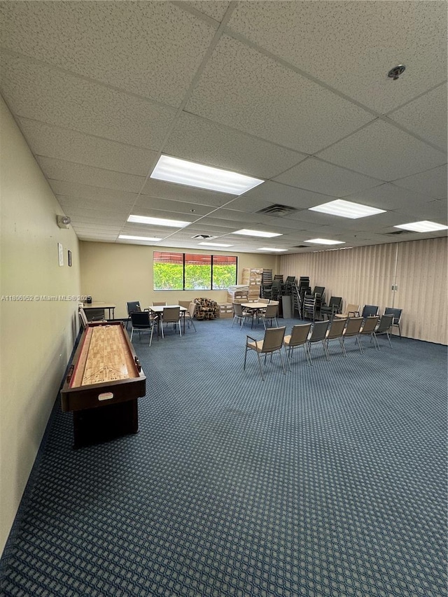 9823 S Hollybrook Lake Dr Unit 105, Pembroke Pines, FL 33025 - miscellaneous room featuring carpet flooring and a drop ceiling