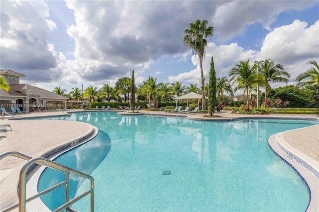 4017 W Gardenia Ave, Weston, FL 33332 - community pool featuring a gazebo and a patio
