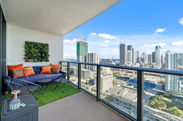 1600 NE 1st Ave Unit 2907, Miami, FL 33132 - balcony featuring a view of skyline