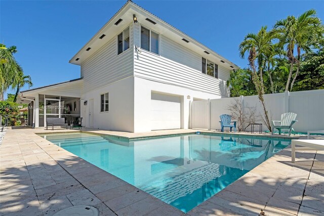 1550 Tyler St, Hollywood, FL 33020 - view of pool with a patio and a sunroom