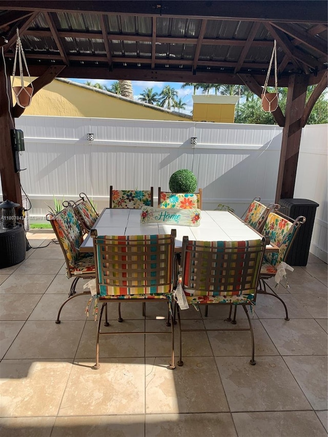 15029 SW 8th Ter, Miami, FL 33194 - fenced backyard with outdoor dining area, a patio, and a gazebo
