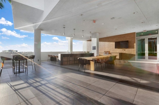 3900 Biscayne Blvd Unit N-905, Miami, FL 33137 - view of patio with an outdoor bar and french doors