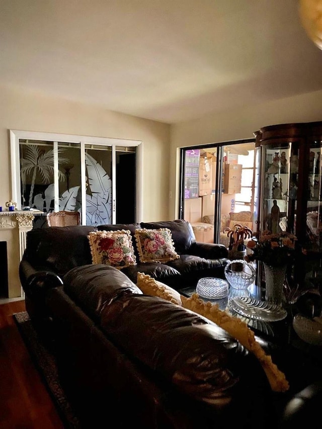 7707 Ashmont Cir Unit 214, Tamarac, FL 33321 - living room featuring wood finished floors