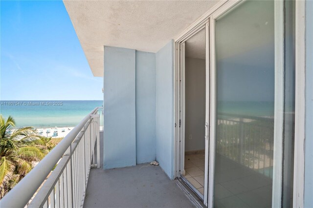 6969 Collins Ave Unit 707, Miami Beach, FL 33141 - balcony with view of water and beach