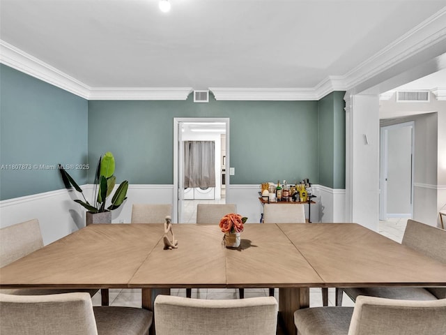 10155 Collins Ave Unit 408, Bal Harbour, FL 33154 - dining room with ornamental molding