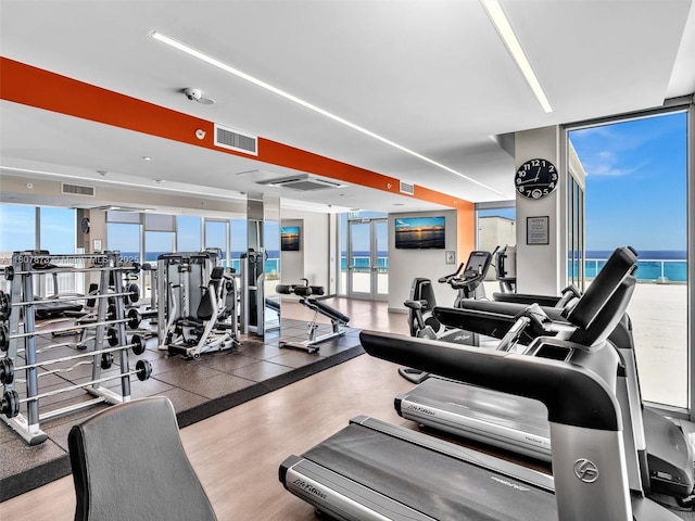 10155 Collins Ave Unit 408, Bal Harbour, FL 33154 - workout area featuring expansive windows
