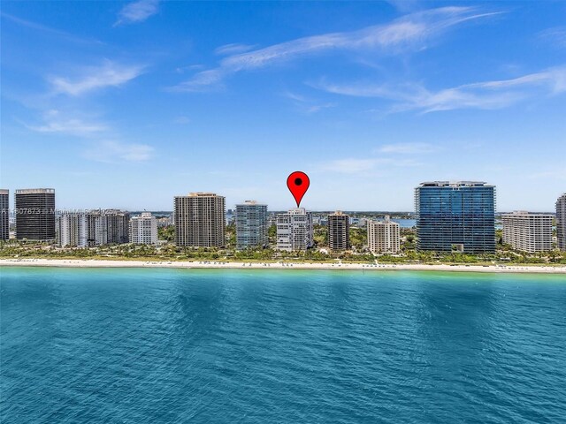 10155 Collins Ave Unit 408, Bal Harbour, FL 33154 - water view featuring nearby urban area