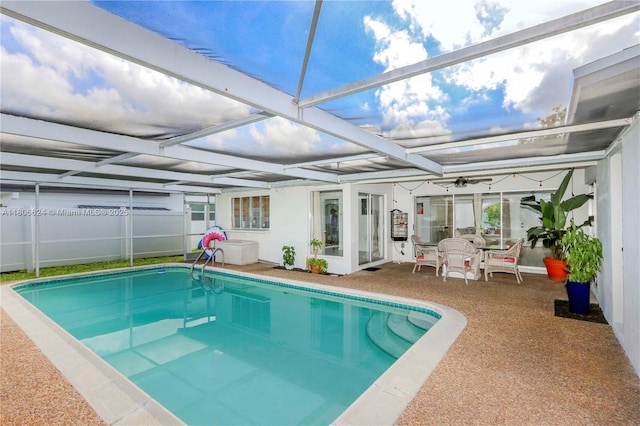 2001 NW 93rd Ln, Sunrise, FL 33322 - view of swimming pool with a patio and a lanai