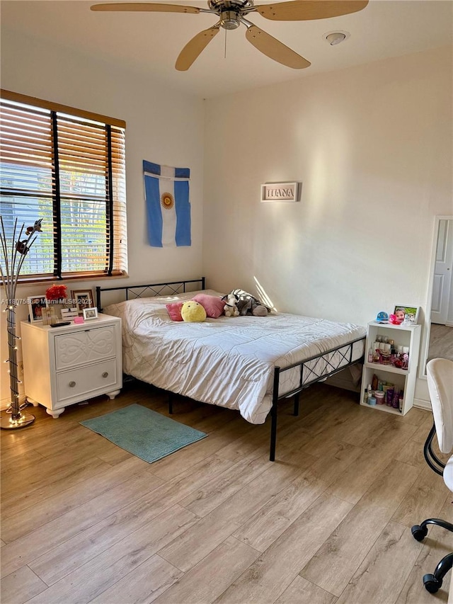 3700 Oak Ridge Ln, Weston, FL 33331 - bedroom with wood finished floors and a ceiling fan