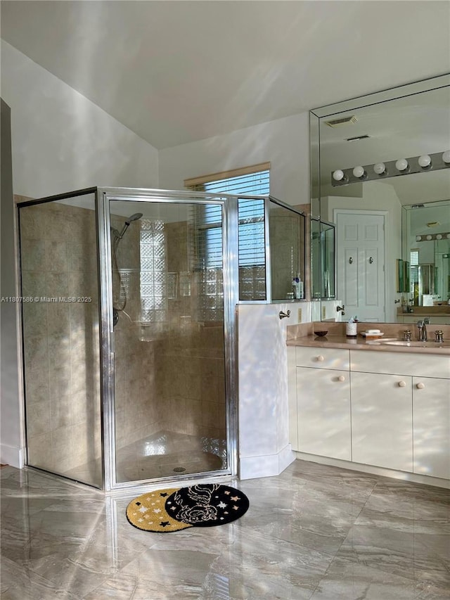 3700 Oak Ridge Ln, Weston, FL 33331 - full bathroom with vanity and a stall shower