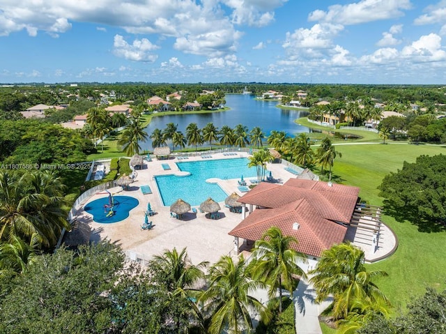 3700 Oak Ridge Ln, Weston, FL 33331 - community pool with a water view and view of wooded area