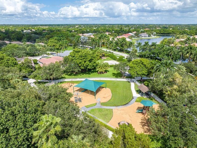 3700 Oak Ridge Ln, Weston, FL 33331 - aerial view of property and surrounding area featuring a large body of water and a tree filled landscape