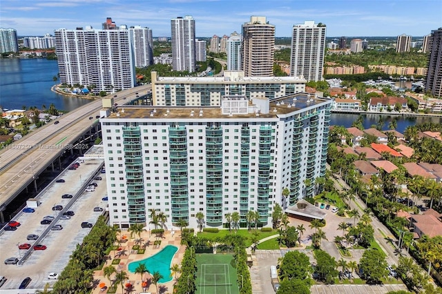 19380 Collins Ave Unit 718, Sunny Isles Beach, FL 33160 - view of urban area with a large body of water and a pool area