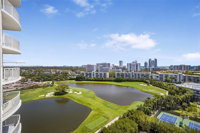 1755 E Hallandale Beach Blvd Unit 1604E, Hallandale Beach, FL 33009 - water view with a golf course and nearby urban area