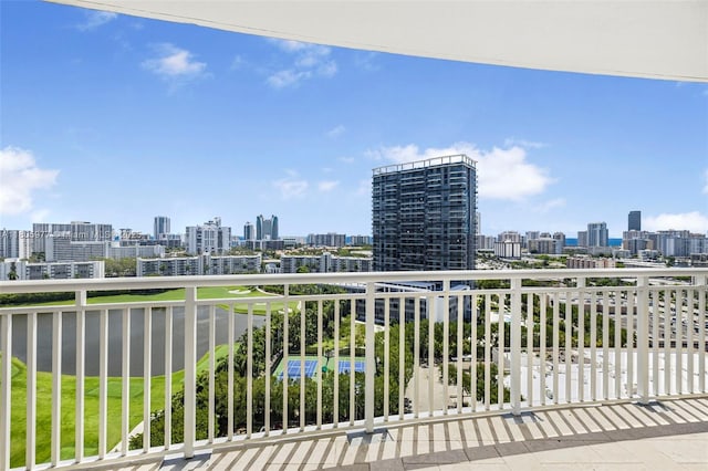 1755 E Hallandale Beach Blvd Unit 1604E, Hallandale Beach, FL 33009 - balcony featuring a view of skyline