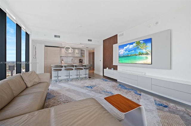 650 NE 32nd St Unit 4101, Miami, FL 33137 - living area featuring light wood-style flooring