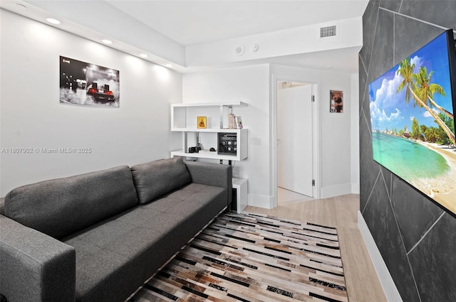650 NE 32nd St Unit 4101, Miami, FL 33137 - living room featuring wood finished floors, recessed lighting, and baseboards