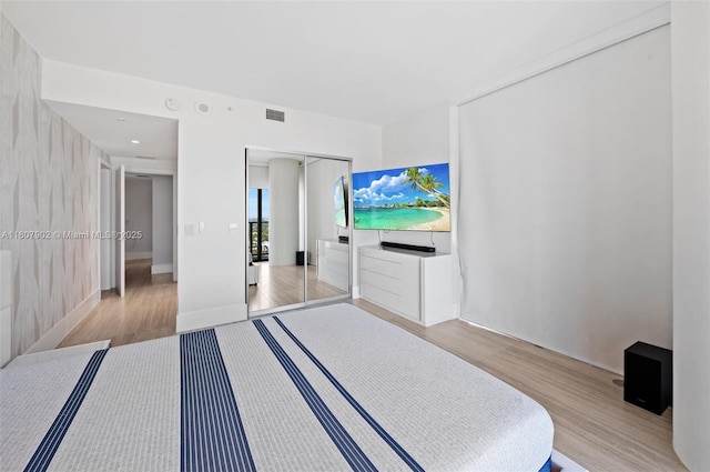 650 NE 32nd St Unit 4101, Miami, FL 33137 - unfurnished bedroom featuring wood finished floors and a closet
