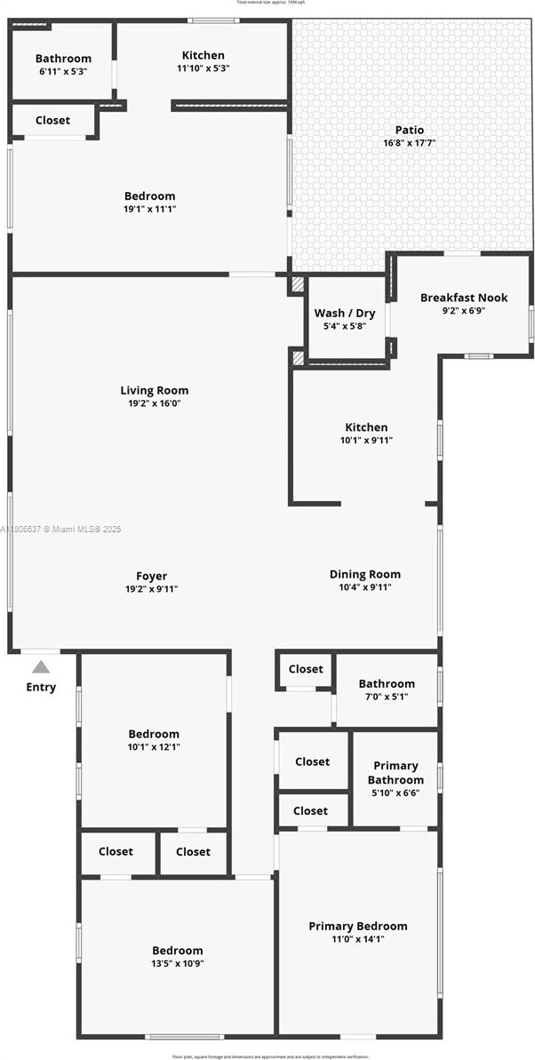 1895 SW 25th St, Miami, FL 33133 - floor plan / room layout