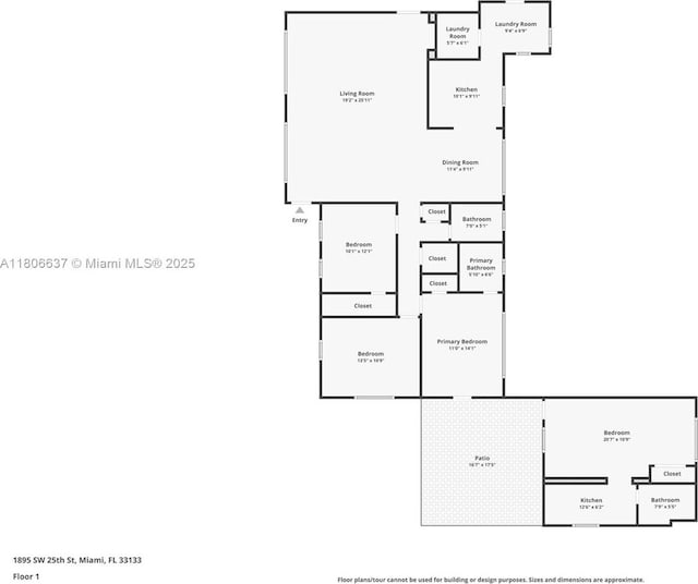 1895 SW 25th St, Miami, FL 33133 - property floor plan