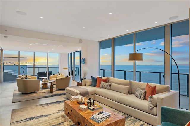 2200 N Ocean Blvd Unit N1102, Fort Lauderdale, FL 33305 - living area with floor to ceiling windows and a water view