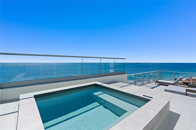 2200 N Ocean Blvd Unit N1102, Fort Lauderdale, FL 33305 - view of swimming pool with a water view and a pool