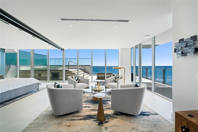 2200 N Ocean Blvd Unit N1102, Fort Lauderdale, FL 33305 - living area with a water view and expansive windows
