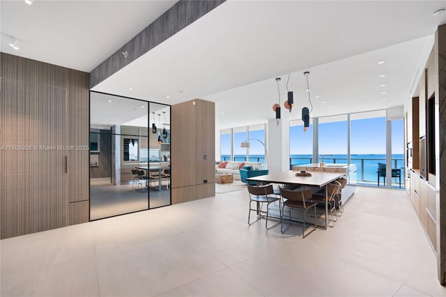 2200 N Ocean Blvd Unit N1102, Fort Lauderdale, FL 33305 - dining space featuring a water view and expansive windows