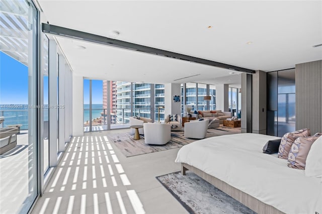 2200 N Ocean Blvd Unit N1102, Fort Lauderdale, FL 33305 - bedroom with expansive windows and a water view
