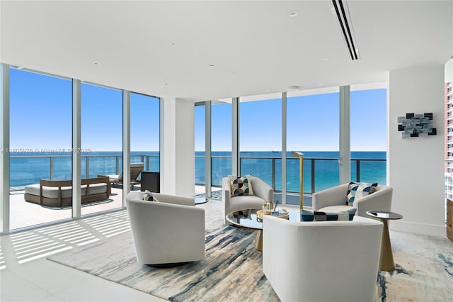 2200 N Ocean Blvd Unit N1102, Fort Lauderdale, FL 33305 - living area with floor to ceiling windows and a water view