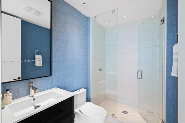 2200 N Ocean Blvd Unit N1102, Fort Lauderdale, FL 33305 - full bath with vanity, a shower stall, and toilet