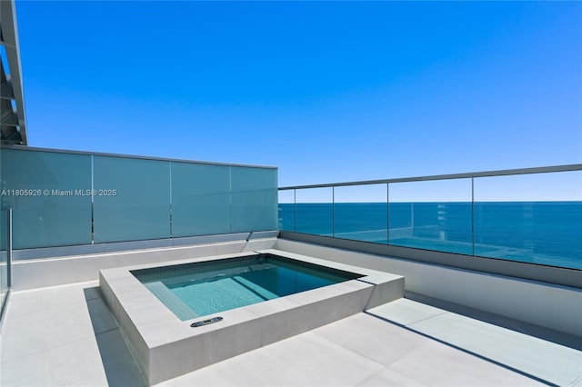 2200 N Ocean Blvd Unit N1102, Fort Lauderdale, FL 33305 - view of pool with an in-ground hot tub and a water view