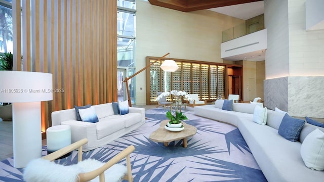 2200 N Ocean Blvd Unit N1102, Fort Lauderdale, FL 33305 - living area featuring a towering ceiling
