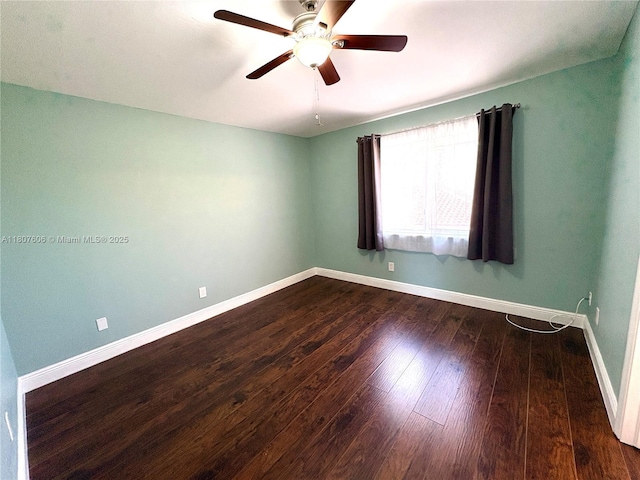 20866 NW 3rd Ln, Pembroke Pines, FL 33029 - empty room with dark wood-style floors and a ceiling fan