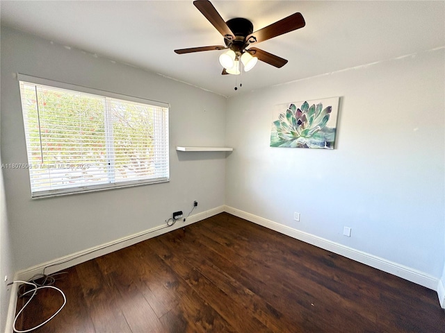 20866 NW 3rd Ln, Pembroke Pines, FL 33029 - unfurnished room with dark wood-style flooring and a ceiling fan