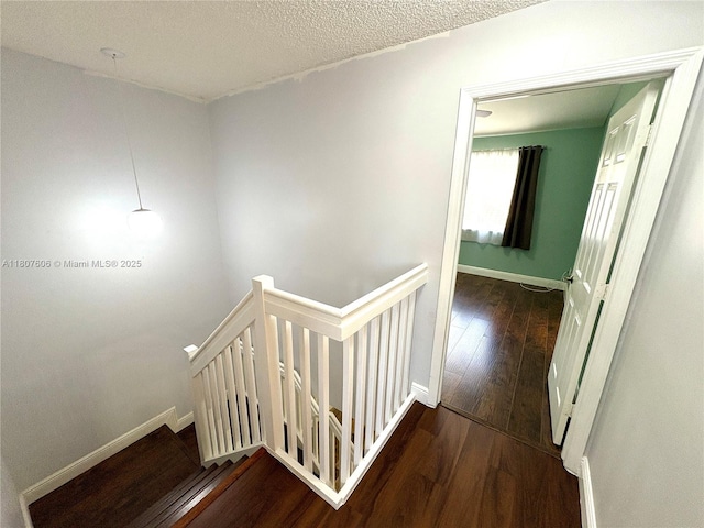 20866 NW 3rd Ln, Pembroke Pines, FL 33029 - stairs with wood finished floors and a textured ceiling