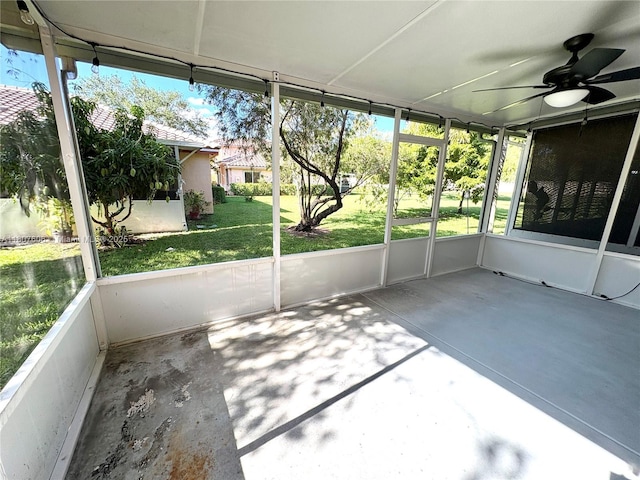 20866 NW 3rd Ln, Pembroke Pines, FL 33029 - unfurnished sunroom with a ceiling fan and healthy amount of natural light