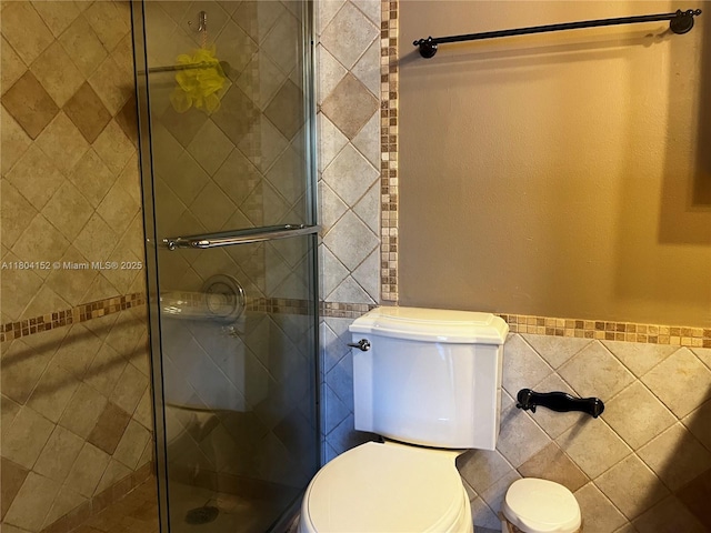 9955 NW 56th Pl, Coral Springs, FL 33076 - full bath with toilet, a shower stall, and tile walls