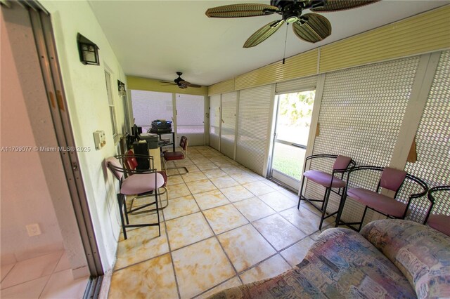 1175 NW 90th Way, Plantation, FL 33322 - sunroom / solarium with a ceiling fan