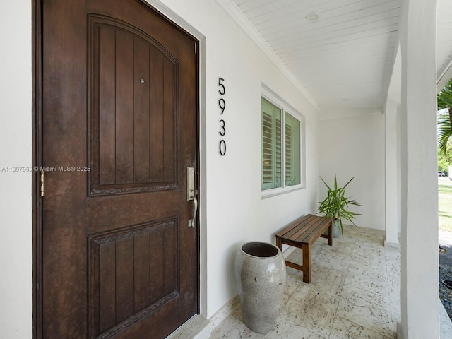 5930 SW 13th Ter, West Miami, FL 33144 - entrance to property featuring stucco siding