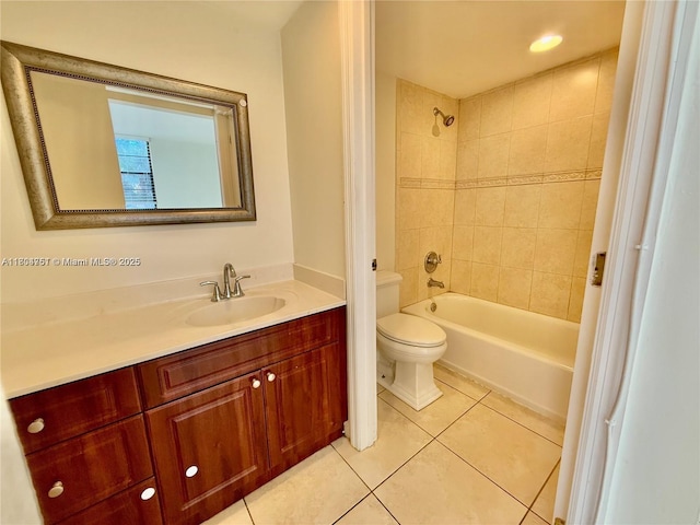 10825 SW 112th Ave Unit 302, Miami, FL 33176 - full bath with tile patterned floors, toilet, vanity, and shower / washtub combination
