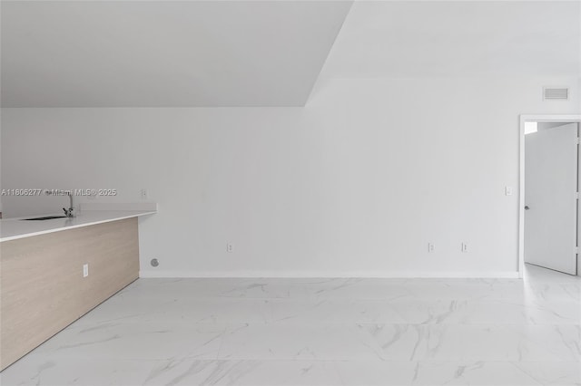 1300 S Miami Ave Unit 3211, Miami, FL 33130 - empty room with a sink, light marble finish flooring, and baseboards