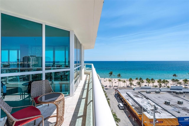 101 S Fort Lauderdale Beach Blvd Unit 1001, Fort Lauderdale, FL 33316 - balcony featuring view of water and beach