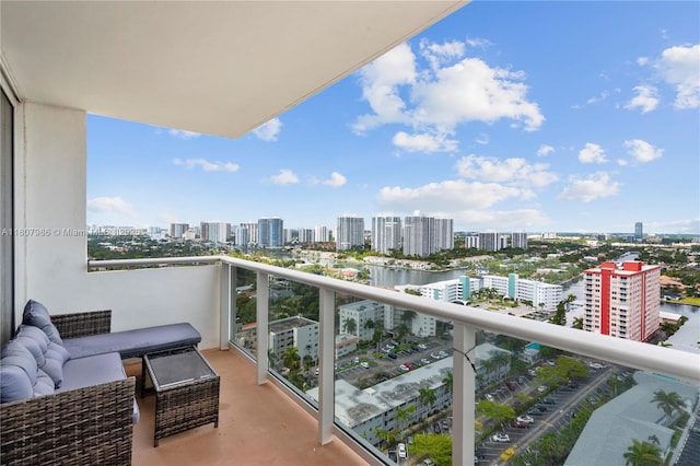 3140 S Ocean Dr Unit 2310, Hallandale Beach, FL 33009 - balcony with a view of city and an outdoor hangout area