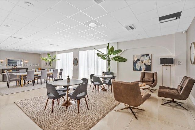 3140 S Ocean Dr Unit 2310, Hallandale Beach, FL 33009 - dining space featuring a drop ceiling
