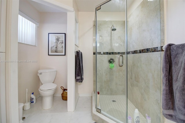 7891 SW 9th Ter, Miami, FL 33144 - full bath with a shower stall, toilet, and baseboards