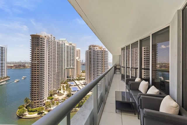 495 Brickell Ave Unit 2304, Miami, FL 33131 - balcony with a view of city and a water view