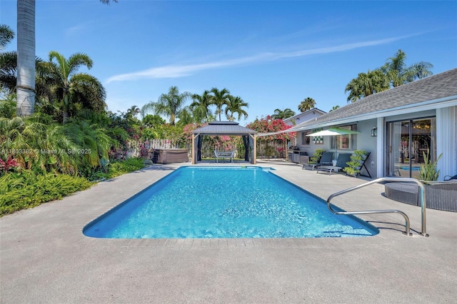 7850 NW 53rd Ct, Lauderhill, FL 33351 - swimming pool featuring a patio and a gazebo