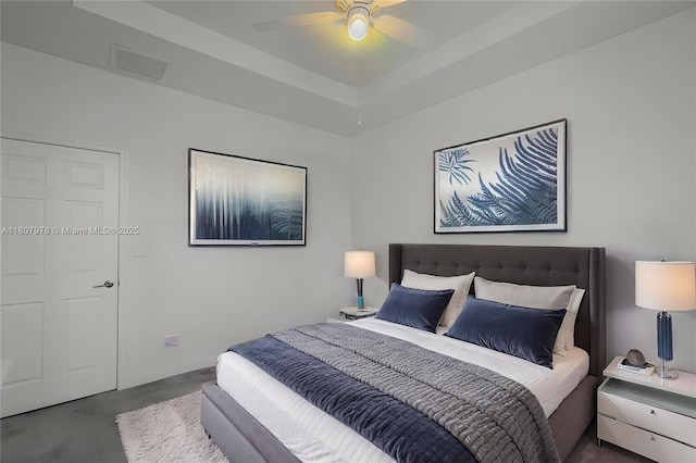 10260 SW 228th Ter Unit 10260, Miami, FL 33190 - bedroom with ceiling fan and concrete floors