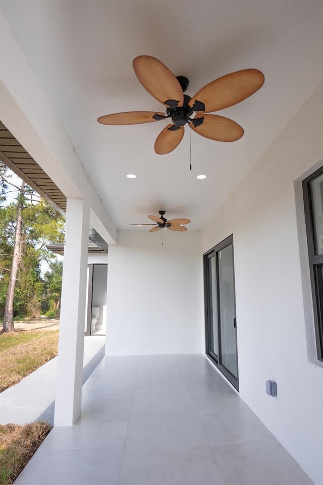 3806 E 18th St, Lehigh Acres, FL 33972 - view of patio / terrace with a ceiling fan